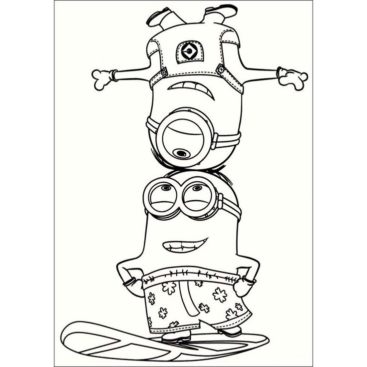 Bộ 40 giấy Tô màu Kẻ Cắp Mặt Trăng, tranh tô màu MINIONS dành cho trẻ em, tranh tô màu khổ A4 dành cho bé
