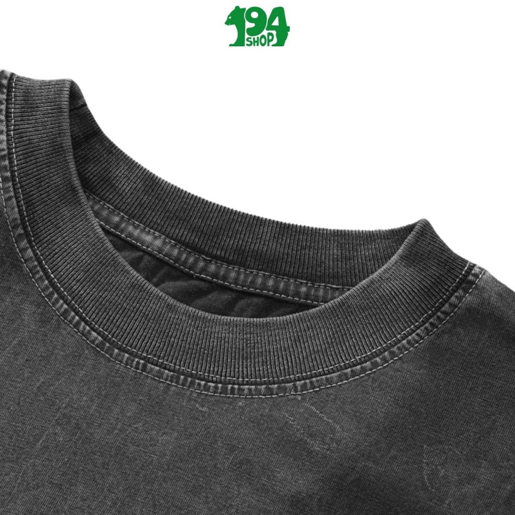 Áo thun tay lỡ 194SHOP vải coton dày dặn, co dãn, form rộng - Chuột Trắng