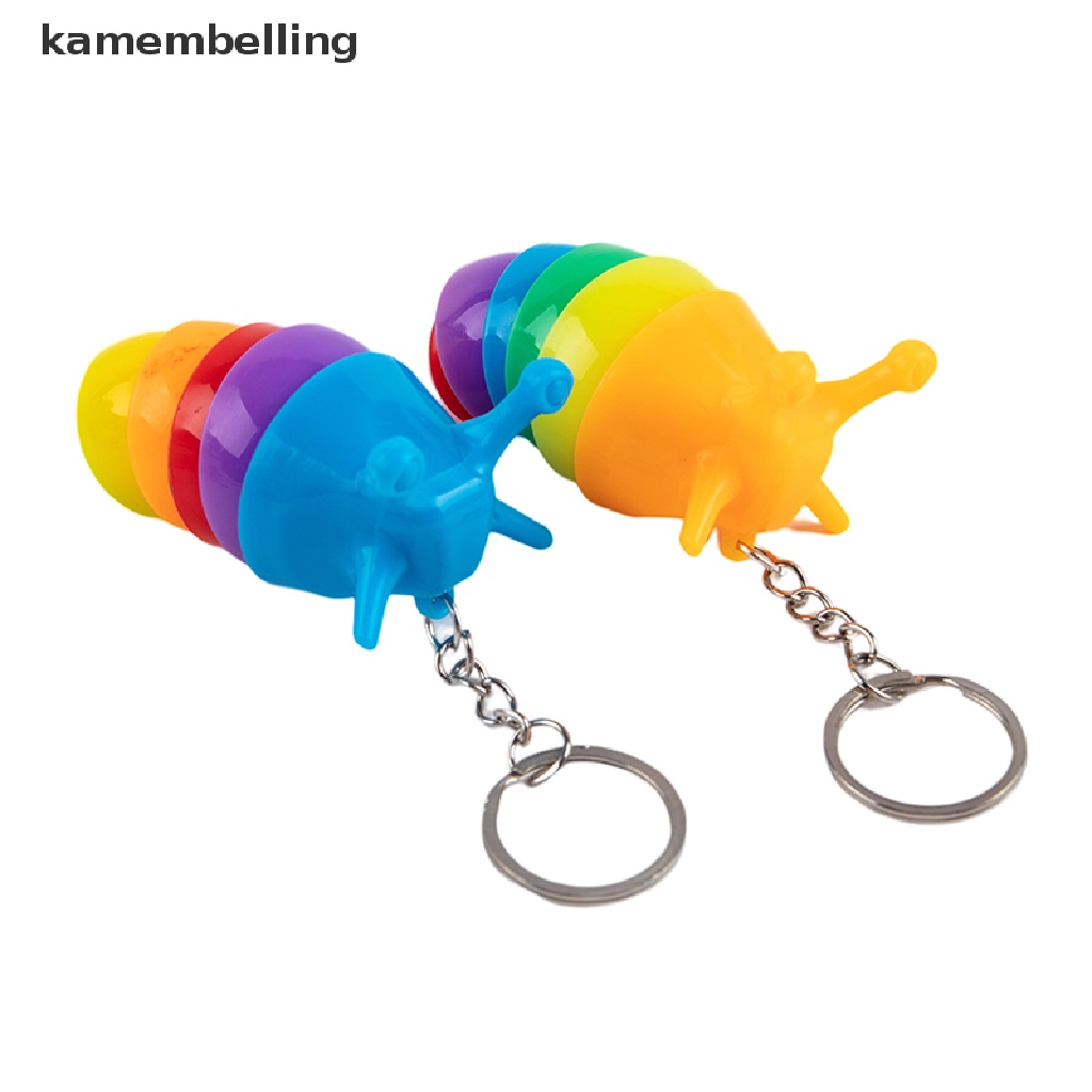 Móc Khóa Hình Con Sâu Nhiều Màu Sắc Vui Nhộn Giảm Căng Thẳng