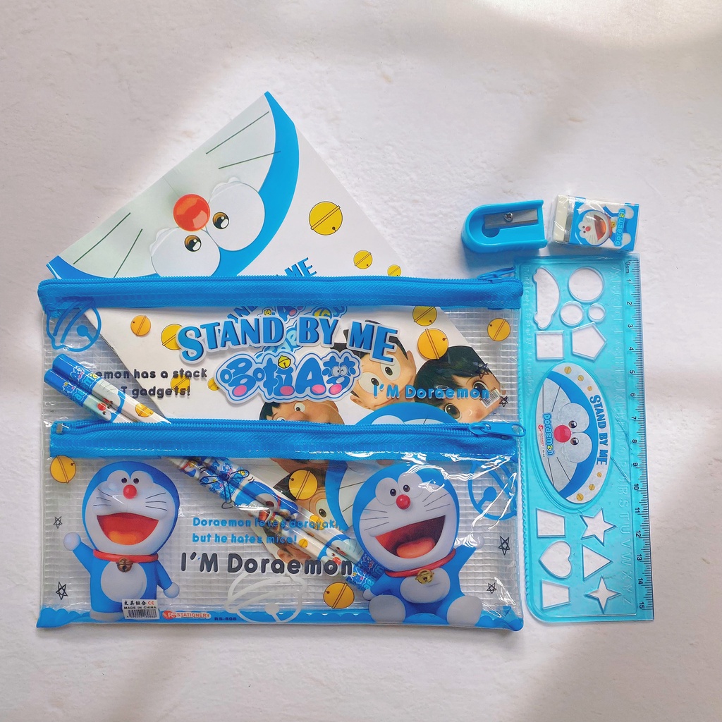 Bóp viết trong suốt 2 ngăn DORAEMON DOREMON dễ thương cute MON0329