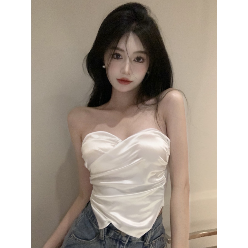 Cocory vn Áo Ống Không Tay Phong Cách Đường Phố Cổ Điển Thời Trang Quyến Rũ Cho Nữ