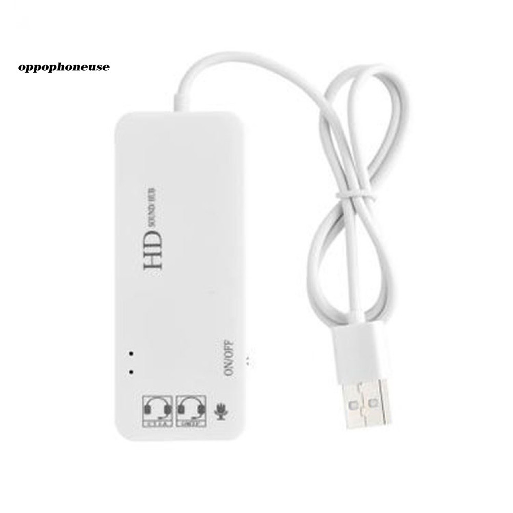 Bộ chuyển đổi mở rộng kết nối âm thanh/micro 3 cổng USB kênh 7.1 cho PC laptop