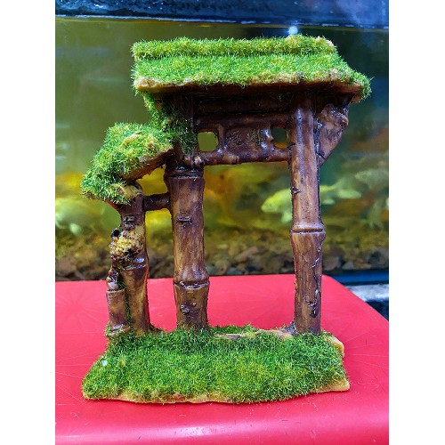 CỔNG PHỦ RÊU TRANG TRÍ HỒ CÁ NON BỘ 10X4X14CM