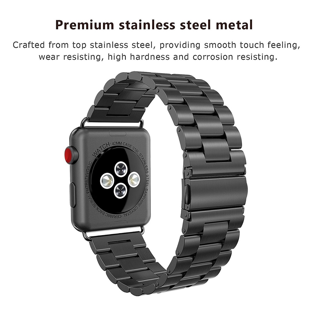 Dây Đeo Inox Cho Đồng Hồ Thông Minh Apple Watch 6 Se 44 mm 40mm 4 3 2 1 44 42 40 38