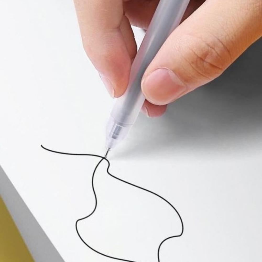 Bút bi nước Thân nhám mực gel Pison, viết bi cute ngòi kim 0.38mm - 01/ 05 cái