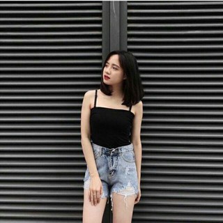 Áo 2 dây sợi bún chất cotton co giãn 4 chiều