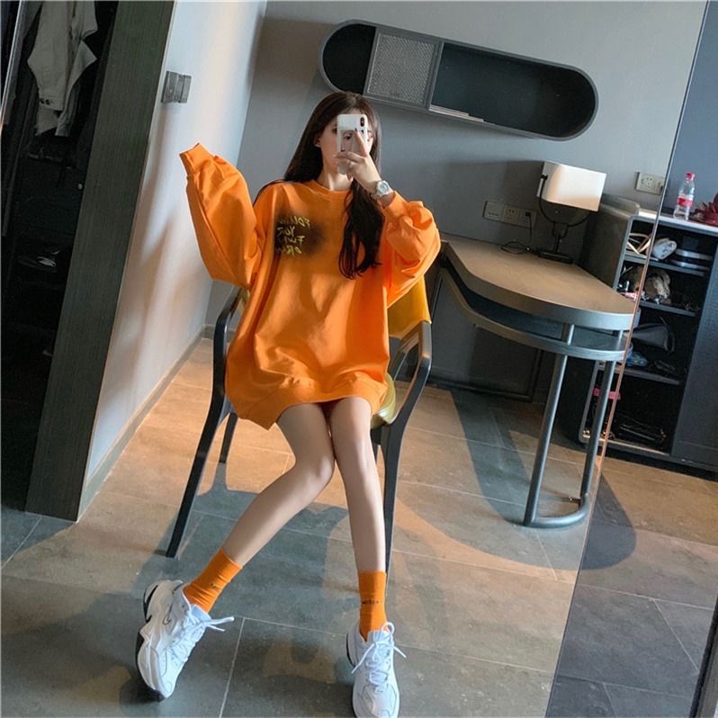 Thời Trang Áo Sweater Tay Dài Dáng Rộng Phong Cách Hàn Quốc Cho Nữ 2021
