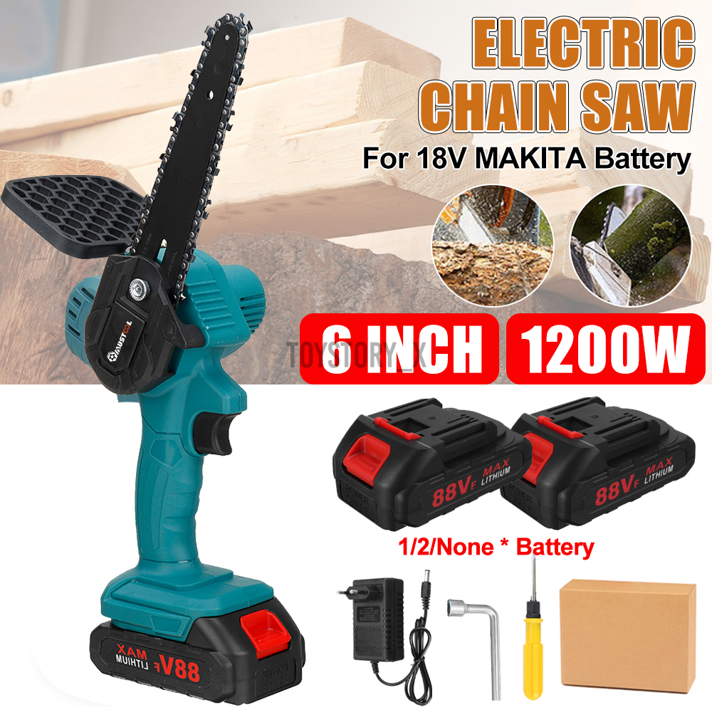 Cưa Xích Điện 6Inch 88Vf Pin 2/1/0x Không Dây Để Cắt Tỉa Gỗ Tiện Dụng