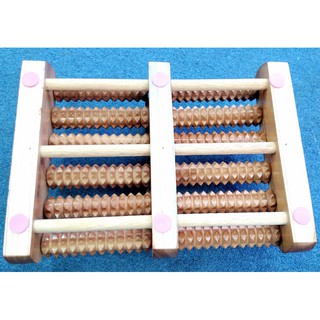 bàn lăn gỗ massage chân 6 hàng