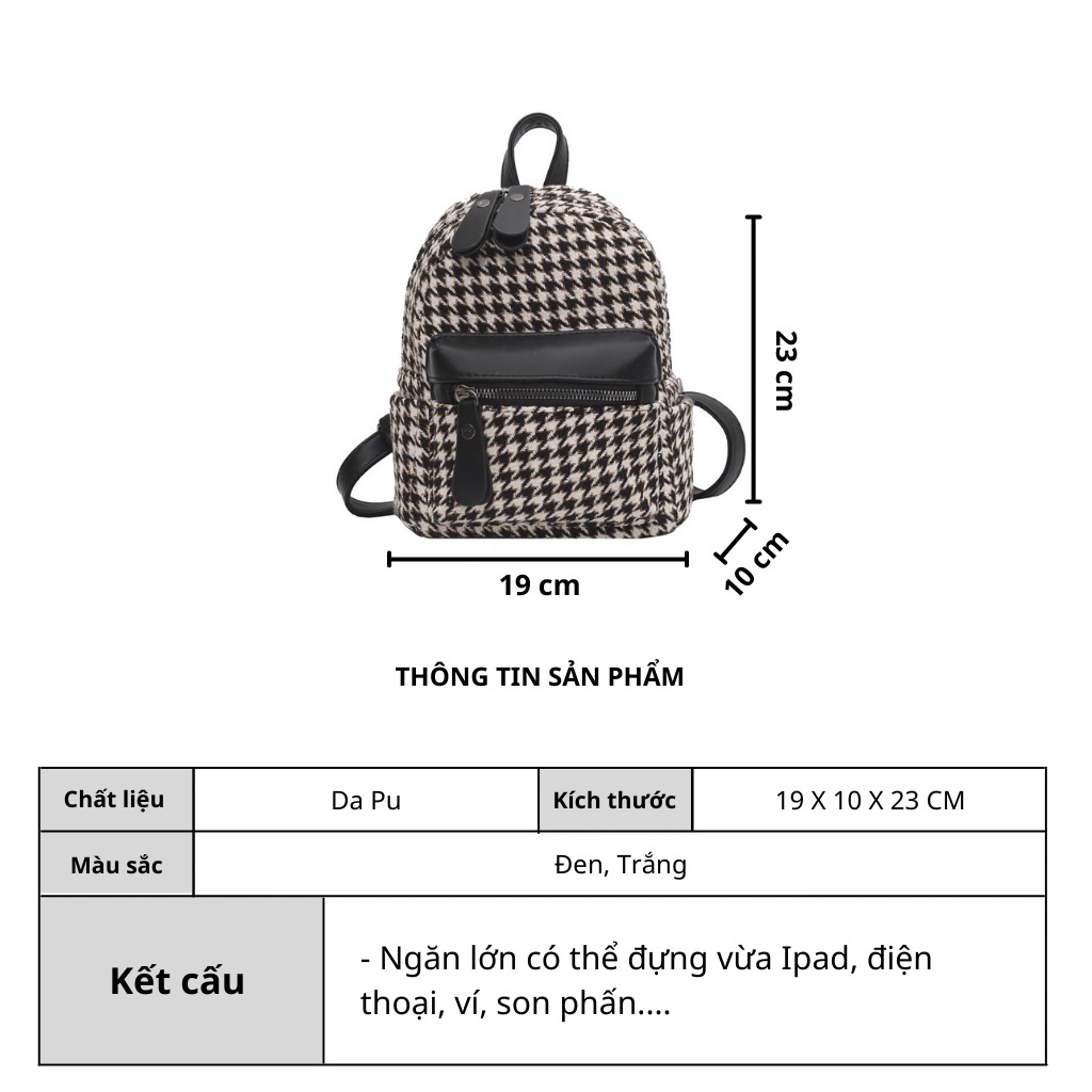 Balo Thời Trang Nữ Mini Phong Cách Hàn Quốc Đi Học Đi Chơi Xinh Xắn,Balo Nữ Balo Mini Nữ Kẻ Sọc Thời Trang M67