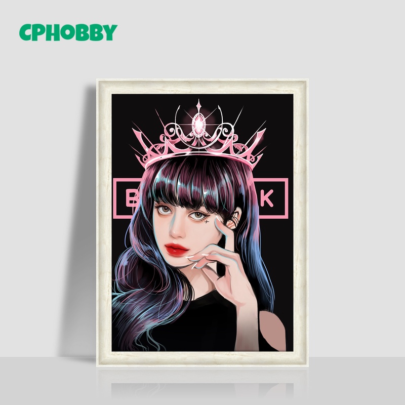 Bộ tranh đính đá hình nhóm nhạc KPOP Zero Basis 5D treo tường trang trí nội thất DIY
