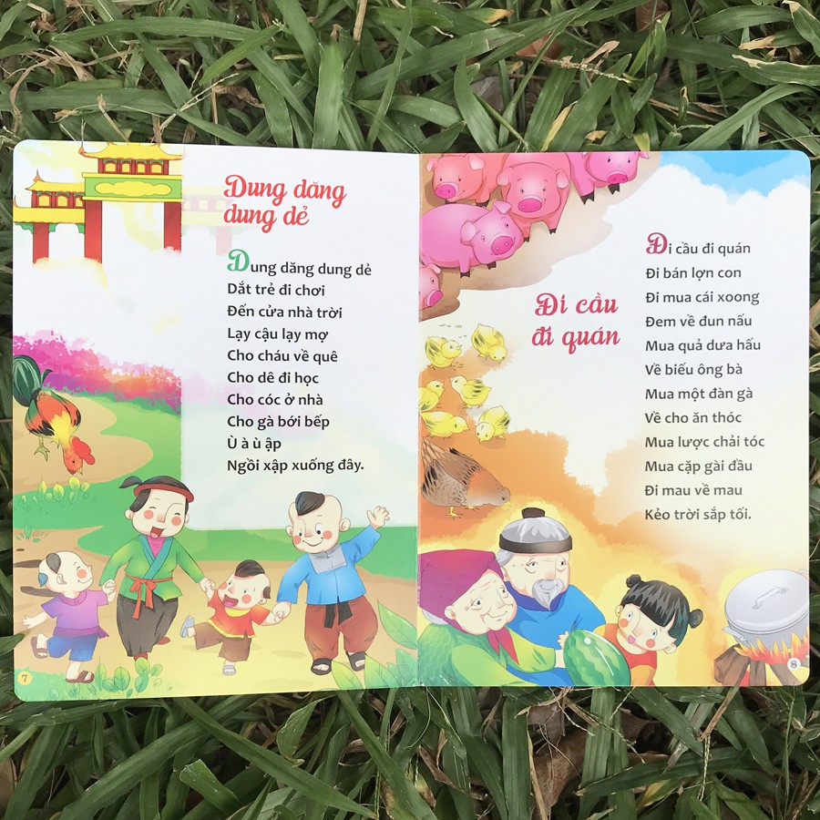 Sách - Thơ Cho Bé Tập Nói + Truyện Cho Bé Tập Đọc + Đồng Dao Cho Em (Bìa cứng) - Bộ 3 quyển, lẻ tùy chọn