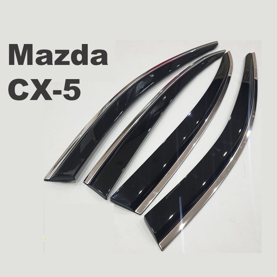 Vè Che Mưa Viền INOX dành cho xe Mazda CX-5 2018 2019 2020 2021
