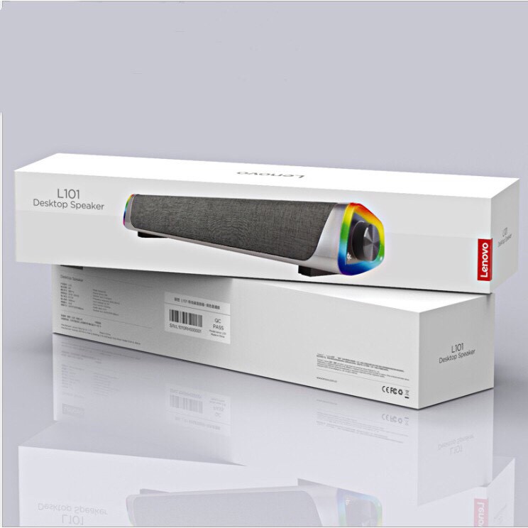 Loa Máy tính Lenovo L101 Âm Thanh Có Dây, Kết Nối USB . Loa Soundbar mini để bàn cho PC, Điện Thoại , Máy Mính Chân 3.5