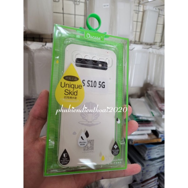 Ốp lưng dẻo Ou Case Samsung S10 5G trong suốt, khoét bảo vệ camera.