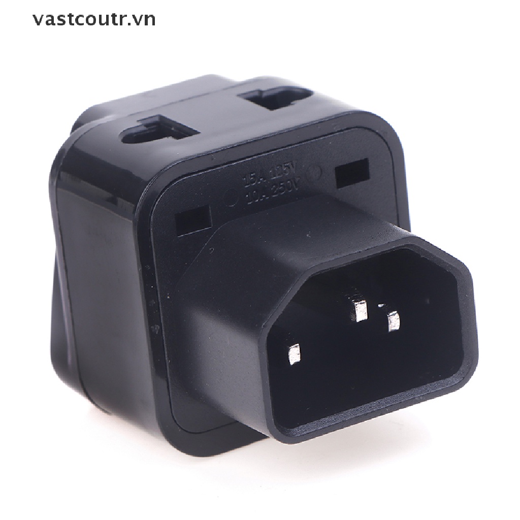 Phích Cắm Nguồn Chuyển Đổi 2 Trong 1 IEC 320 C14 Male Sang C13 Female PDU / UPS C13 Female