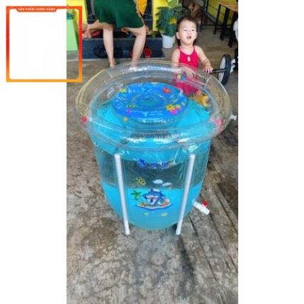Bể bơi thành cao Doctor Dolphin loại 1 kích thước 80x80cm tặng kèm phao cổ, bơm tay, miếng vá. hàng full box loại 1.