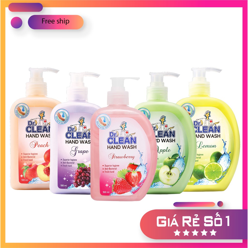 [Freeship]Nước-Sữa Rửa Tay Kháng Khuẩn - Sạch Da Dr Clean 200ml/500ml | BigBuy360 - bigbuy360.vn