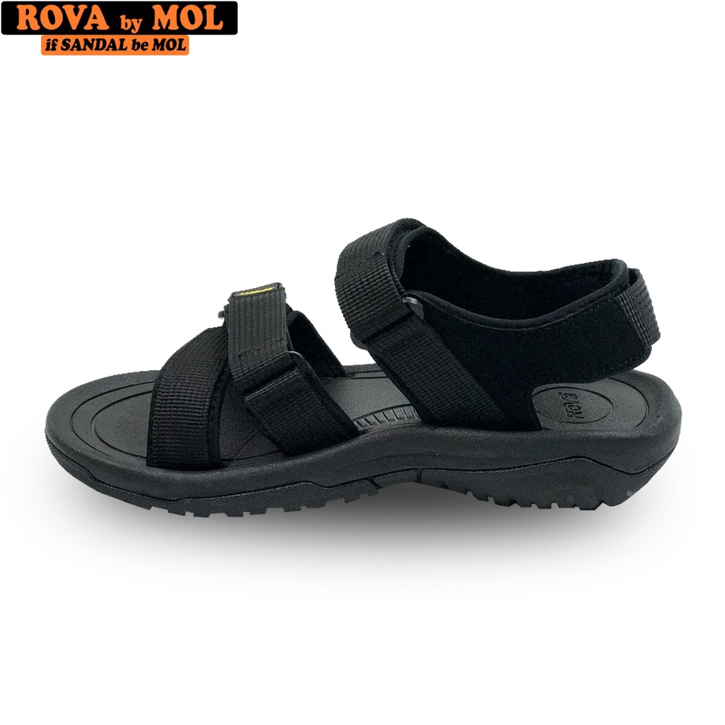 Giày sandal nam hiệu Rova siêu bền quai ngang đế cao su quai dù đi làm đi học mã RV873