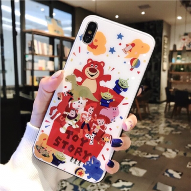 [ Freeship toàn quốc từ 50k mua qua shopee ] ỐP lưng CHÚ GẤU VUI NHỘN  mặt kính cường lực - Ốp Iphone