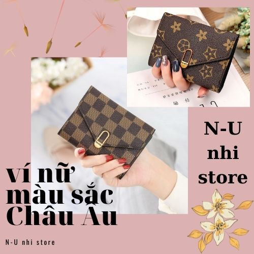 Ví cầm tay mini mang màu sắc Châu Âu, bóp nữ nhỏ gọn tiện lợi phong cách Hàn Quốc