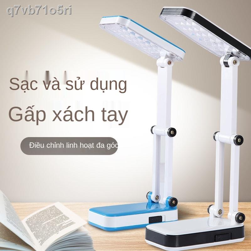 Đèn bàn LED bảo vệ mắt học tập có thể sạc lại ngủ gấp phòng đầu giường sinh viên ký túc xá tạo tác