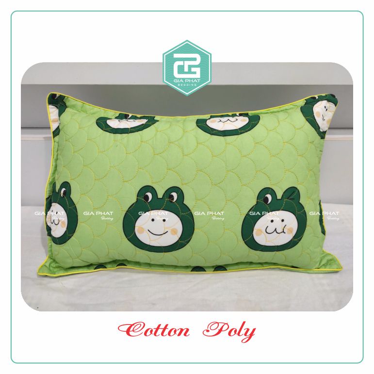 Áo gối thêu 2 lớp chân Gòn 35cm x 50cm có khóa kéo loại 1