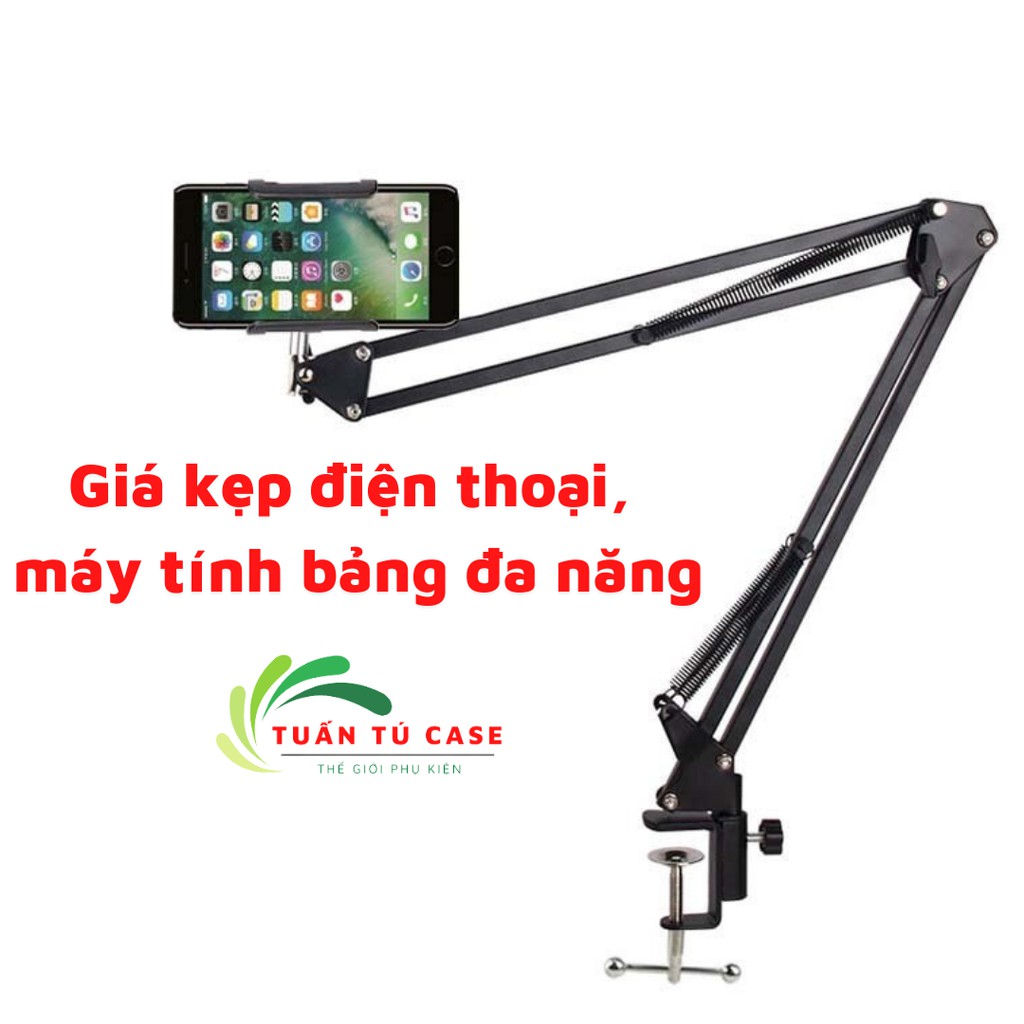 Giá đỡ ipad kẹp đầu giường giá đỡ kẹp điện thoại máy tính bảng cạnh bàn chống tê mỏi tay vai gáy - Tuấn Tú Case