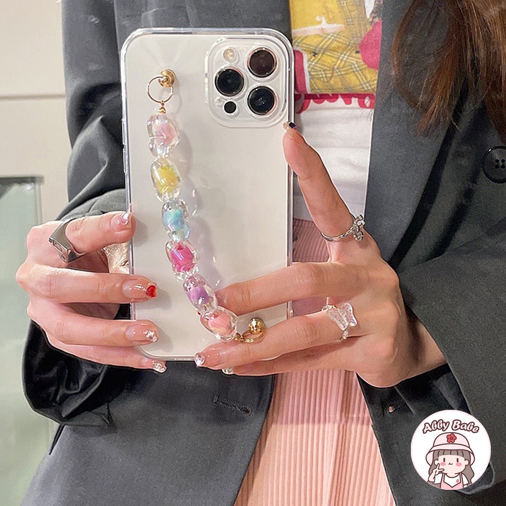 Ốp Điện Thoại TPU Mềm Mỏng Chống Sốc Có Vòng Tay Trái Tim Nhiều Màu Thời Trang Cho IP 13 12 11 Pro Max XR 8 7 Plus