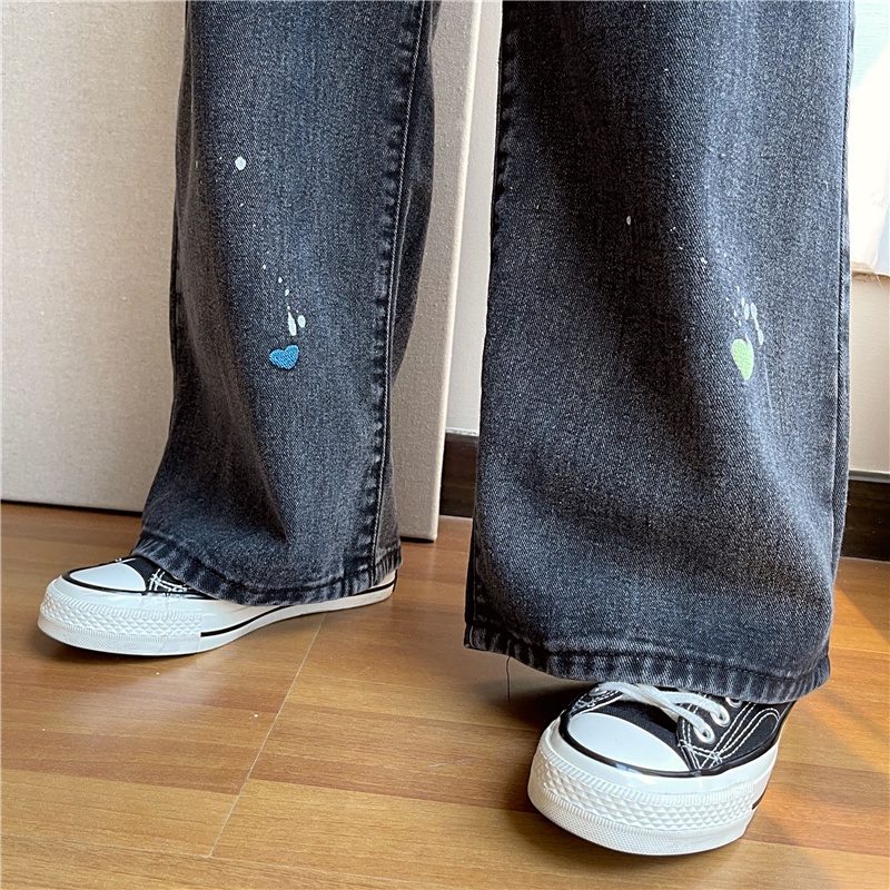 Quần Jeans Nữ Lưng Cao Ống Rộng Thời Trang Hàn Quốc