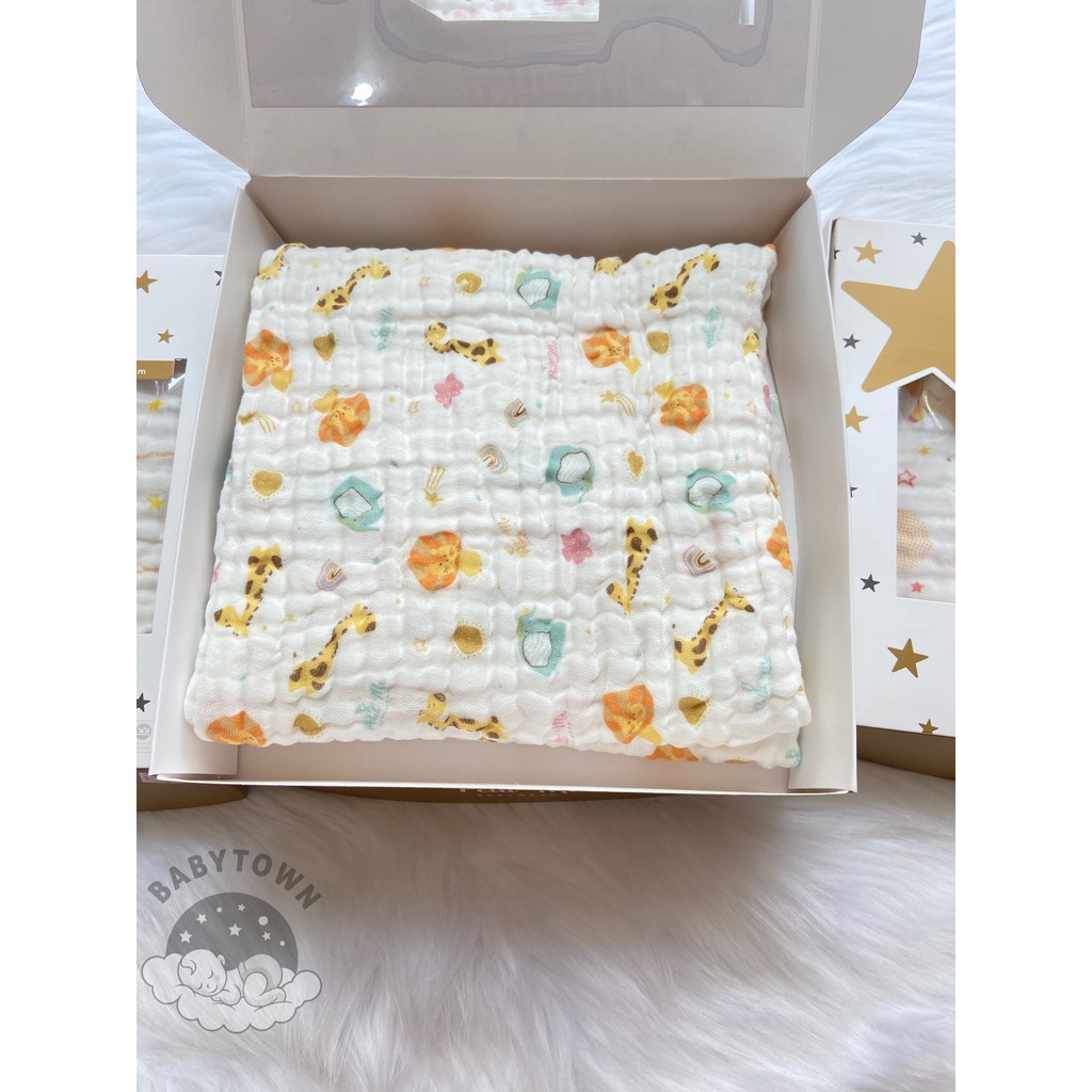 Set 01 khăn tắm cotton 6 lớp Petit Me