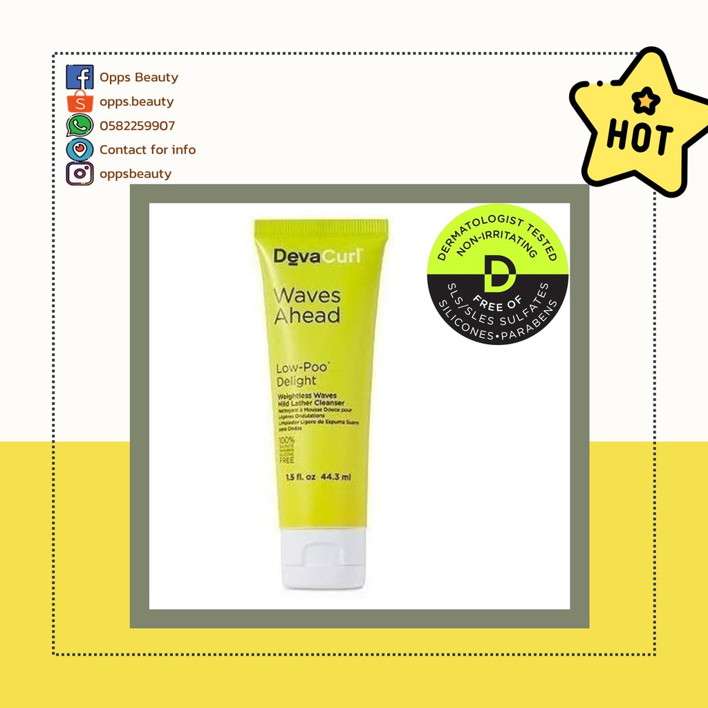 [DEVACURL] Dầu gội tóc xoăn dạng sữa mỏng nhẹ, giữ nếp Devacurl low-poo delight