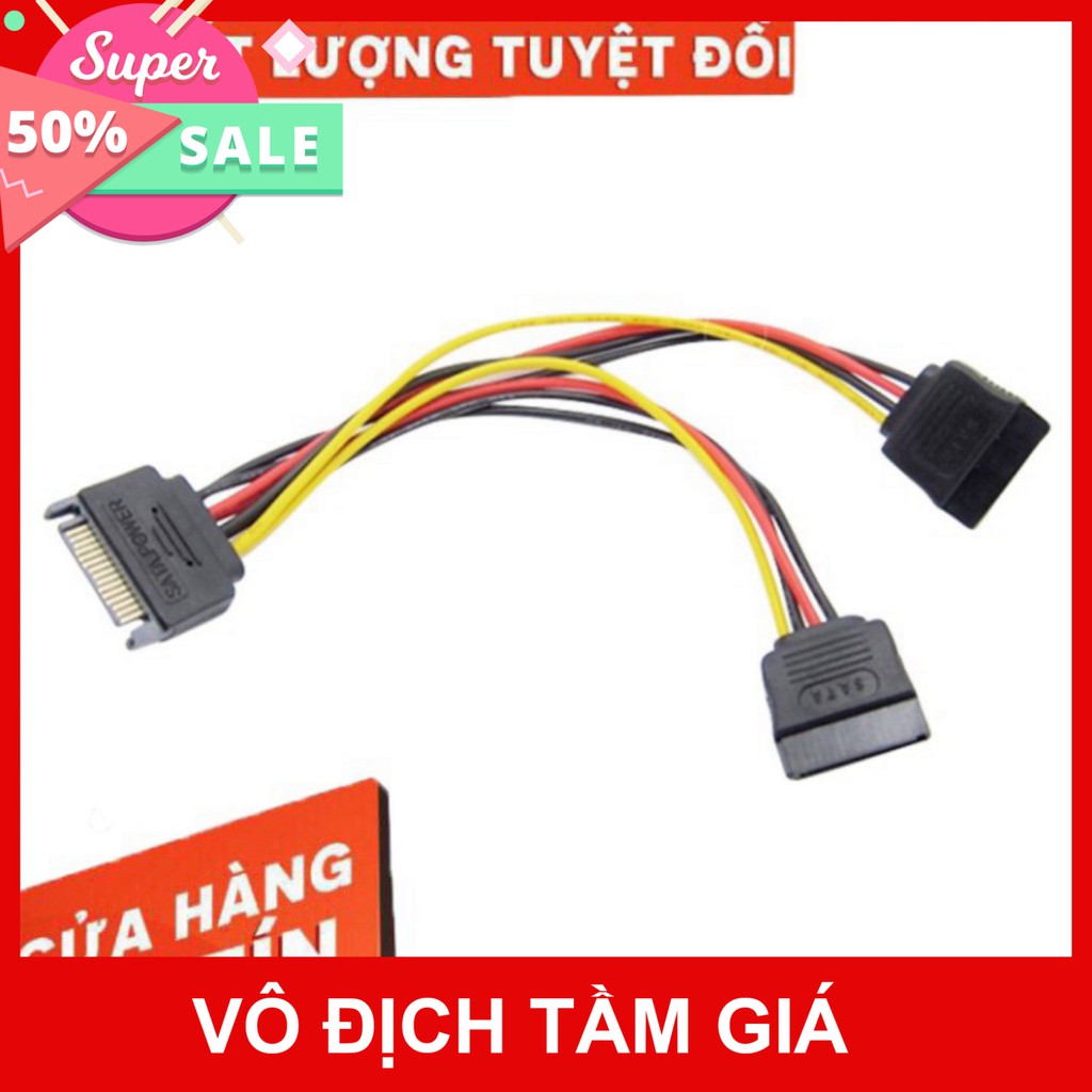 💚 Cáp Chia Nguồn SATA 1 ra 2 - Dây Nguồn HDD Sata 1 Ra 2 - sata 1-2 💚