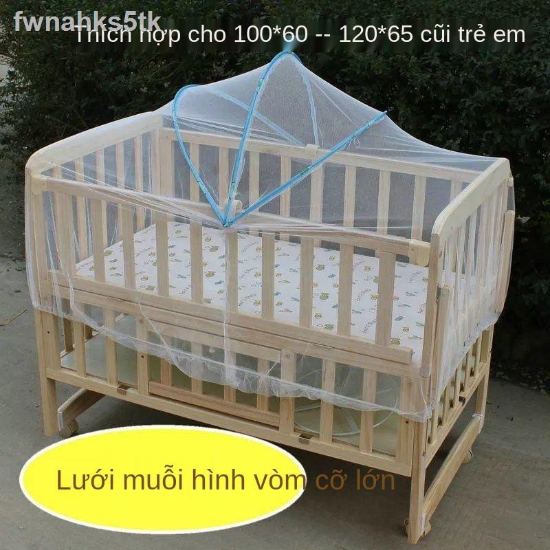 ✗◇Nôi em bé mùng phủ giường em bé phổ thông (vòm tròn) với mùng đứng trẻ em
