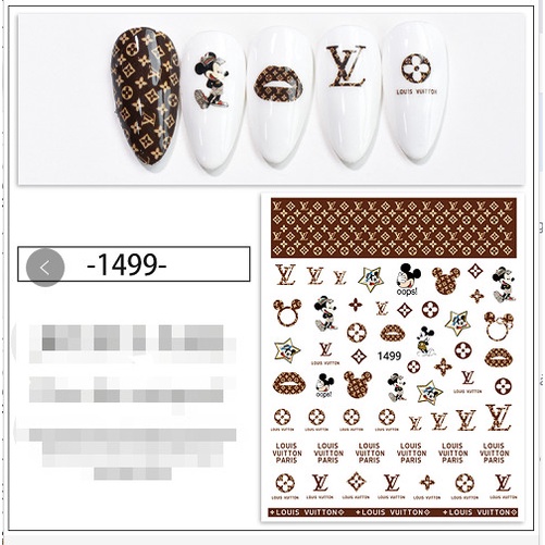 Sticker thương hiêu trang trí nail