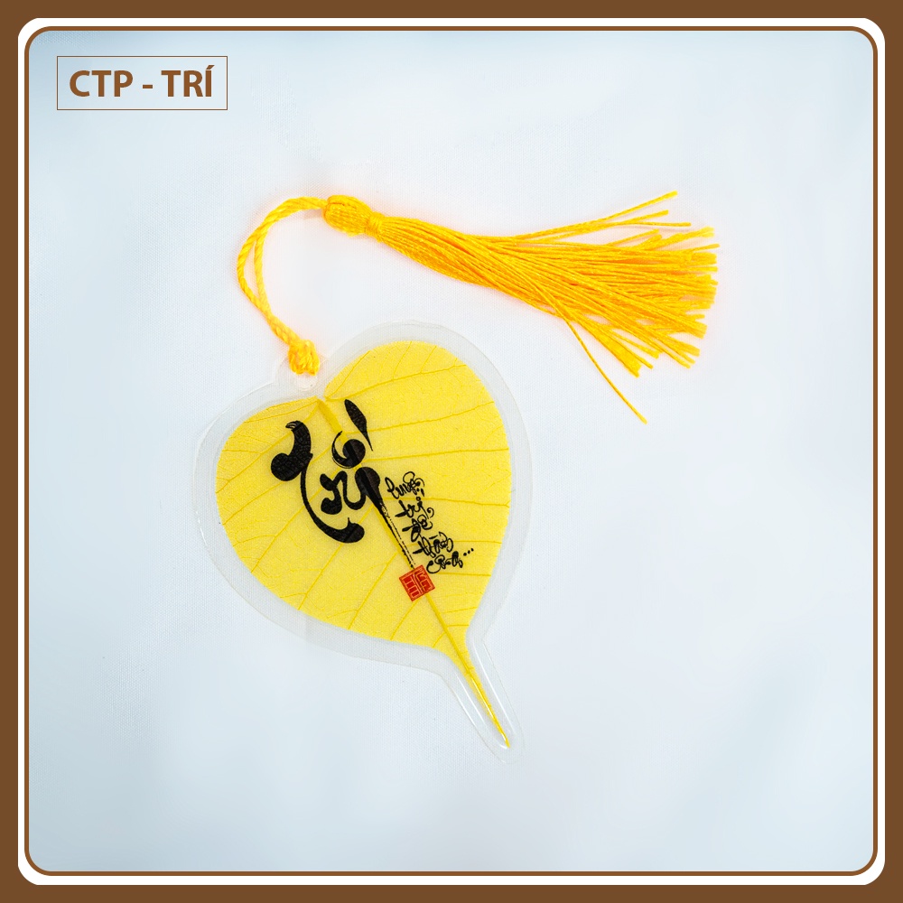 Lá bồ đề chữ thư pháp treo trang trí nhà cửa, đặt ốp điện thoại - Mani Decor
