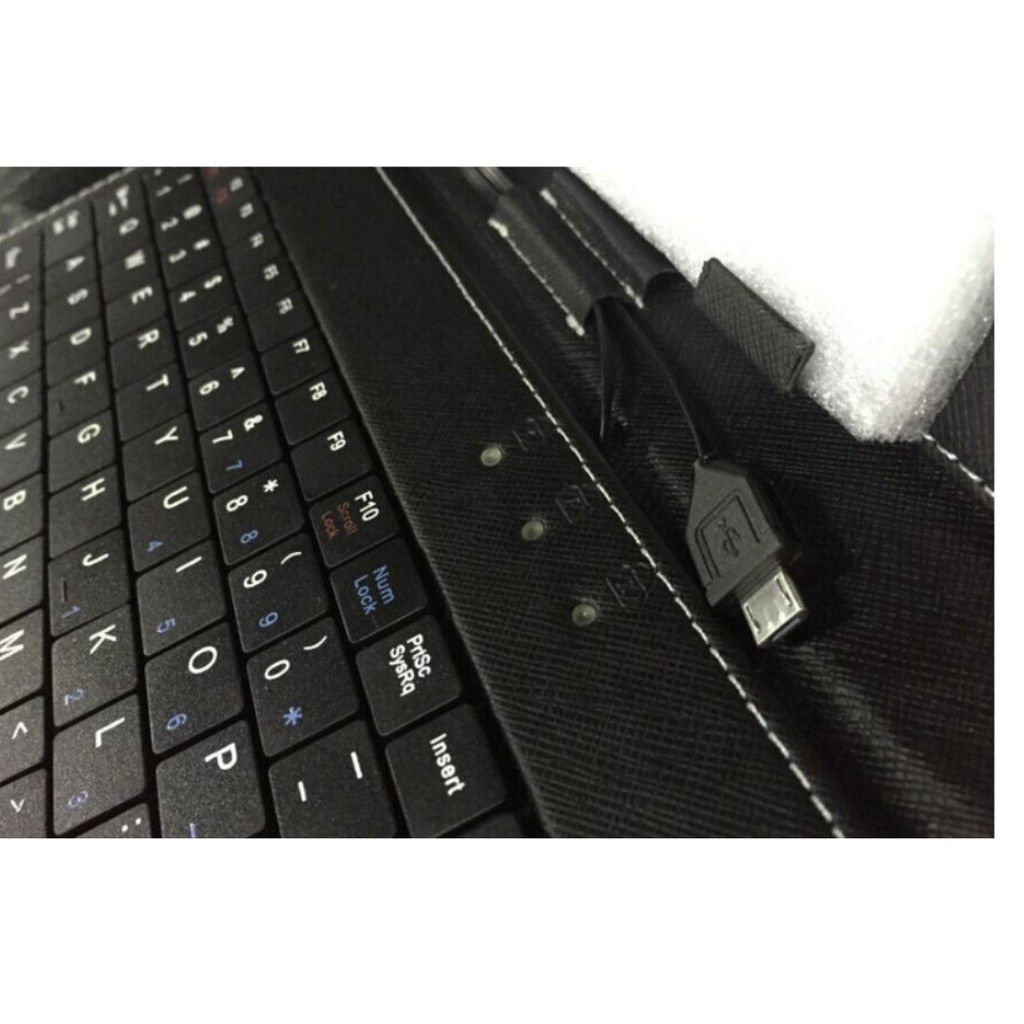 Bàn phím kiêm bao da tablet 10 inch 2 in 1, Micro usb