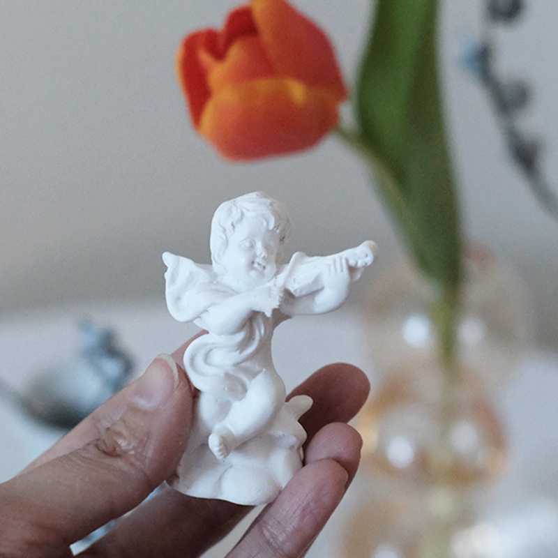 Đồ trang trí Thần Cupid Bằng Nhựa Resin Dễ Thương Để Bàn Trang Trí Nhà Cửa