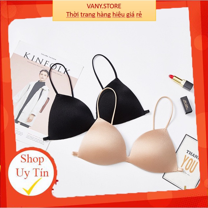 Áo Lót Nữ Không Gọng Nâng Ngực❤️FREESHIP❤️ Áo Bra nữ 2 dây hở lưng nâng vòng một tạo khe gợi cảm mã 818