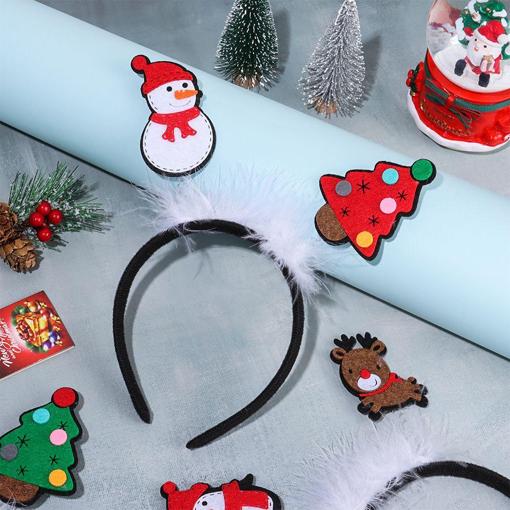 Băng Đô Cài Tóc Co Giãn Hình Ông Già Noel / Người Tuyết Dễ Thương Trang Trí Giáng Sinh