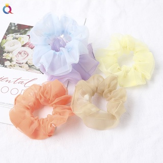 [HOT 1K]-Dây buộc tóc, cột tóc vải scrunchies chấm bi siêu đẹp