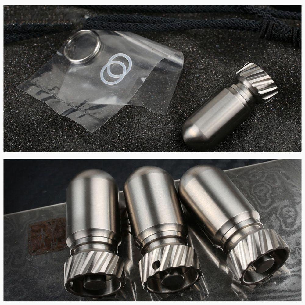 Bình Đựng Nước Mini Bằng Hợp Kim Titan Chống Ẩm Chống Thấm Nước Màu Cầu Vồng