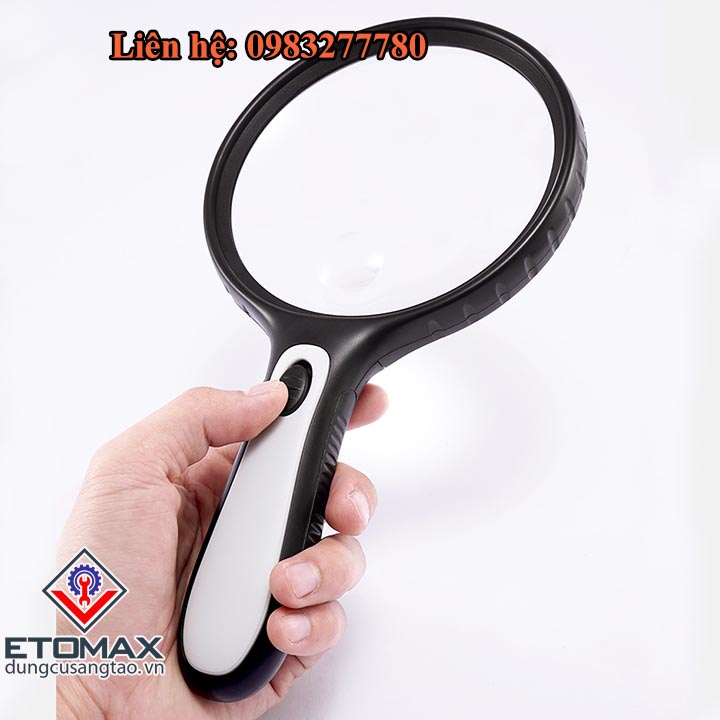 [GIÁ TỐT]Kính Lúp Cầm Tay Có Đèn Led Chiếu Sáng độ phóng 5x - 10x