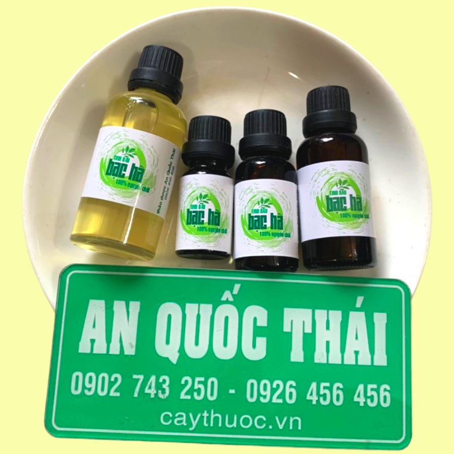 Tinh Dầu Bạc Hà Nguyên Chất Thảo Dược An Quốc Thái 10ml, 20ml Kháng Khuẩn, Phòng Cảm Cúm