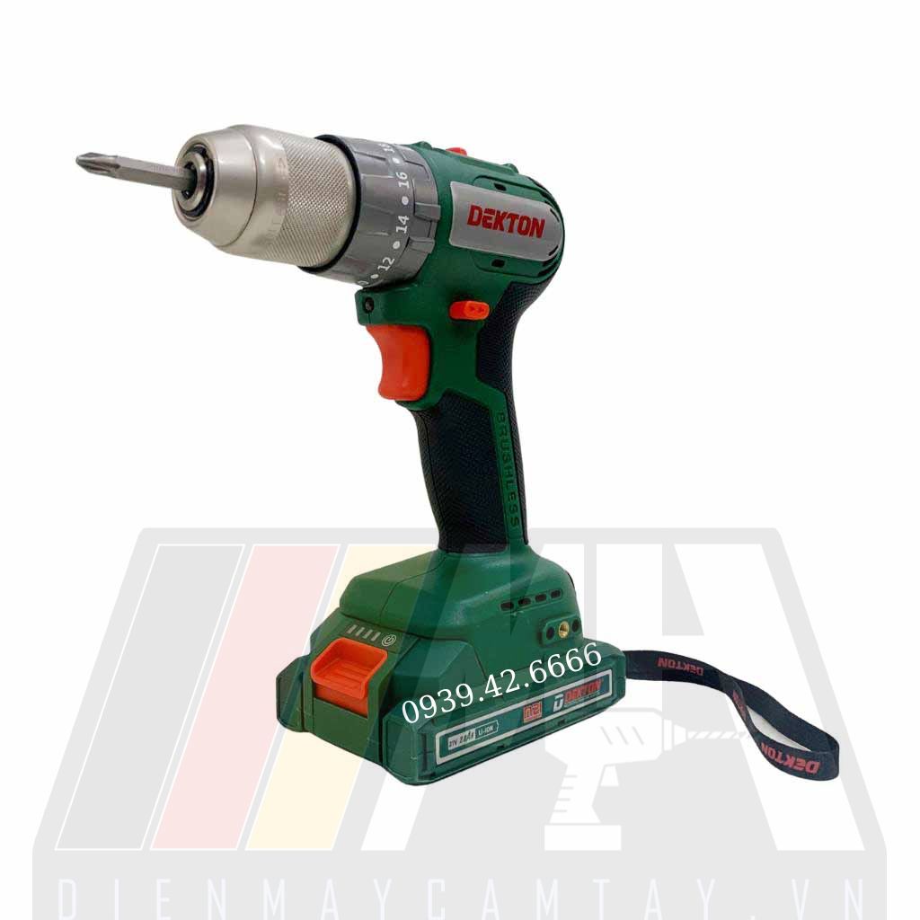 Máy Khoan Pin 3 Chức Năng Dekton M21-ID1050BL - Đầu Cặp 10mm - Lực Siết 50Nm - Motor Brushless - Chân Pin Phổ Thông