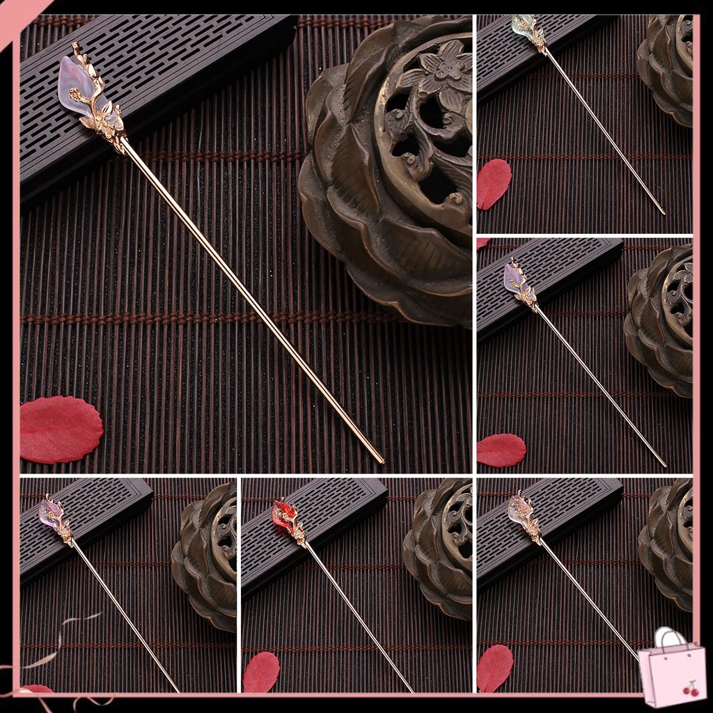 Trâm Cài Tóc Đính Pha Lê Giả Trong Suốt Phong Cách Trung Hoa Cổ Điển