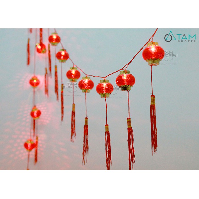 [LOẠI 1] Dây đèn lồng đèn đỏ trang trí tết số 04
