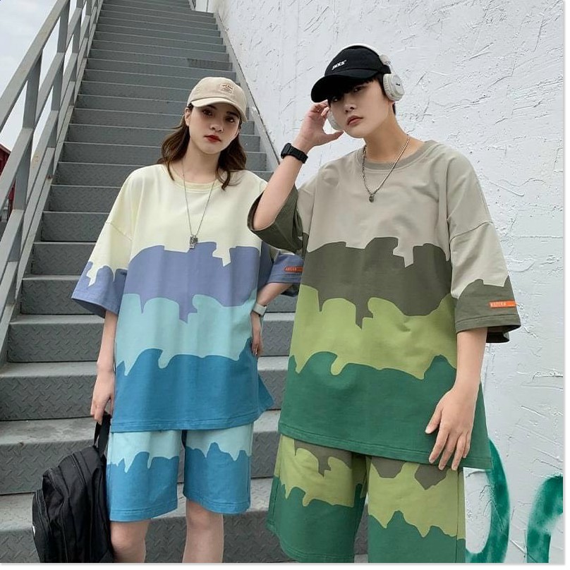 [FREE SHIP TOÀN QUỐC] SÉT BỘ UNISEX PHỐI MÀU LOANG SIÊU HOT