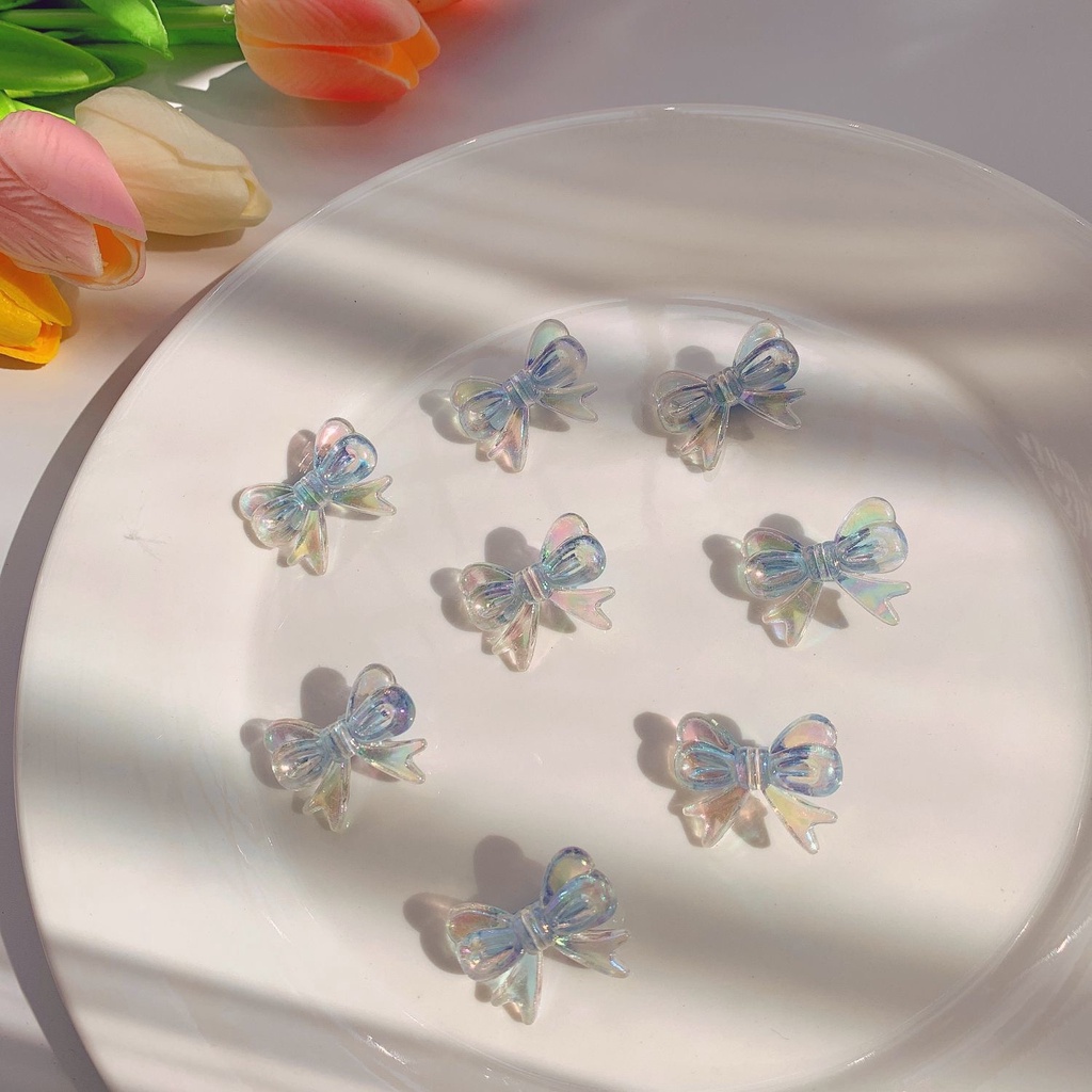 Kẹp Tóc Nơ Trong Suốt Nhiều Màu Thời Trang Hàn Quốc