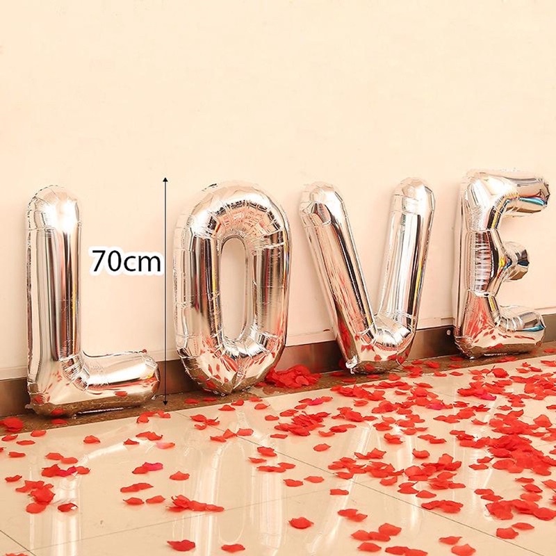 Bóng chữ LOVE lớn size 70cm - Bóng chữ LOVE liền - Set chữ LOVE